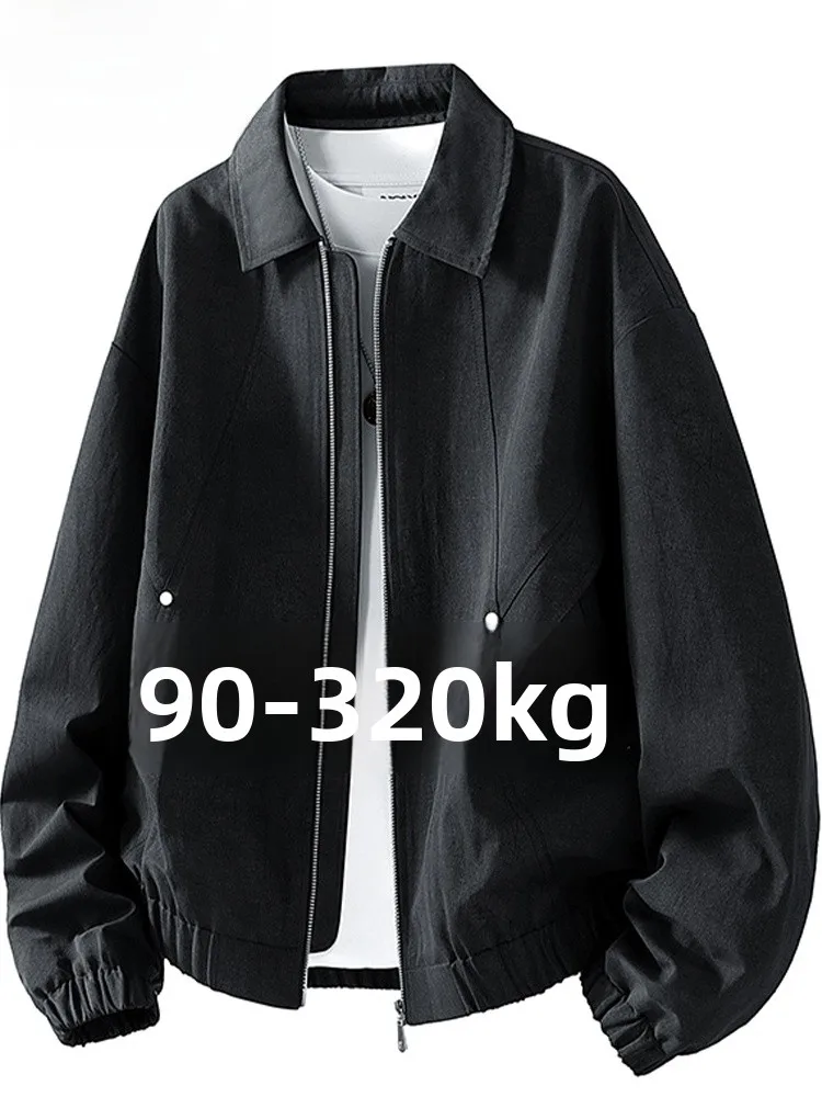 

Loose Casual Large Size Jaet Men's Spring Autumn 2025 New Sle Collar Open Cardigan Outerwear Polyester Fiber Warmth