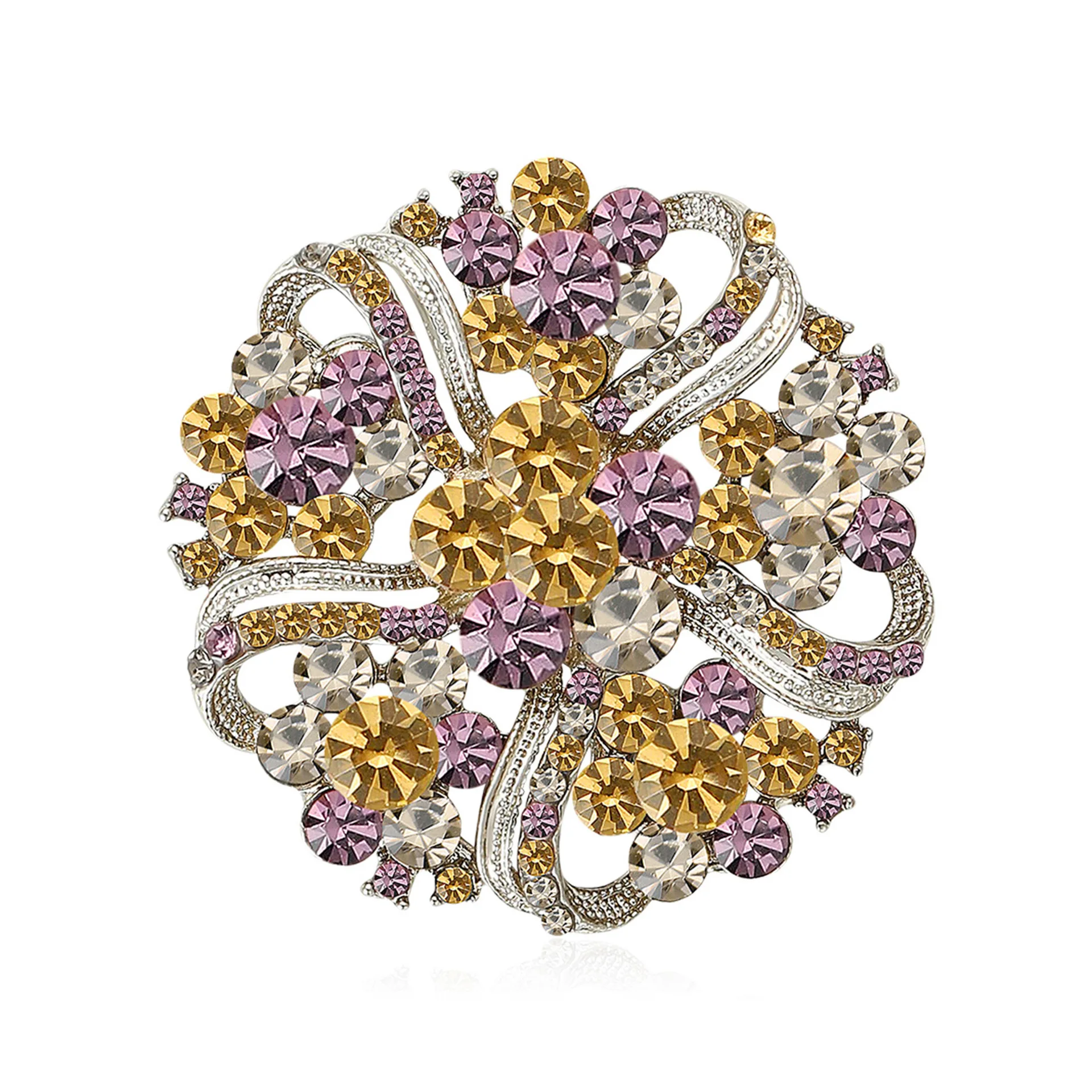 

Beautiful And Luxurious Rhinestone Glass Wreath Brooch, Women's Suit Coat, Wedding Party Gift Accessories, Classic Jewelry