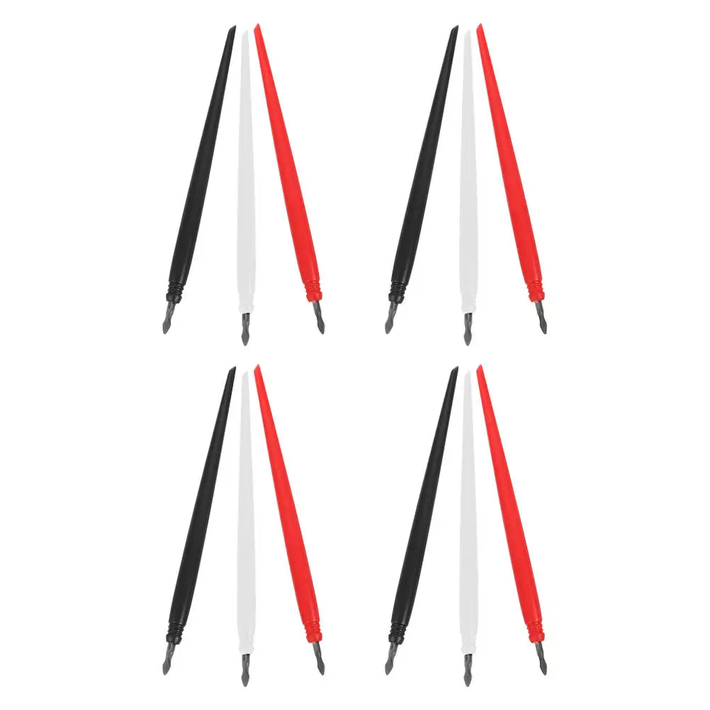 12pcs Scratch Painting Stylus Pens with Metal Tips for DIY , Reusable Drawing Tools