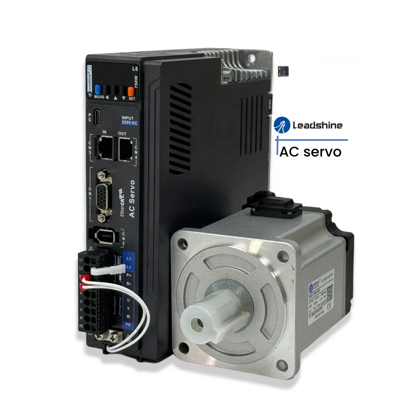 750W ethercat ac servo kit or L6N-750 servo kit 23 Bit absolute value encoder Leadshine ethercat