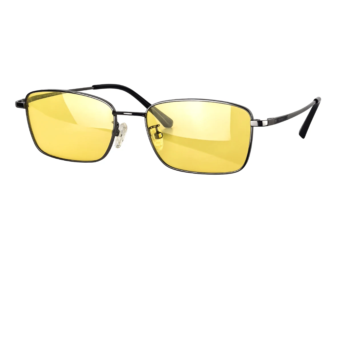 Titanium Frame Night Vision Driving Sunglasses for Vision Blue Light Blocking Computer Glasses Yellow Lens Fishing Eyeglasses