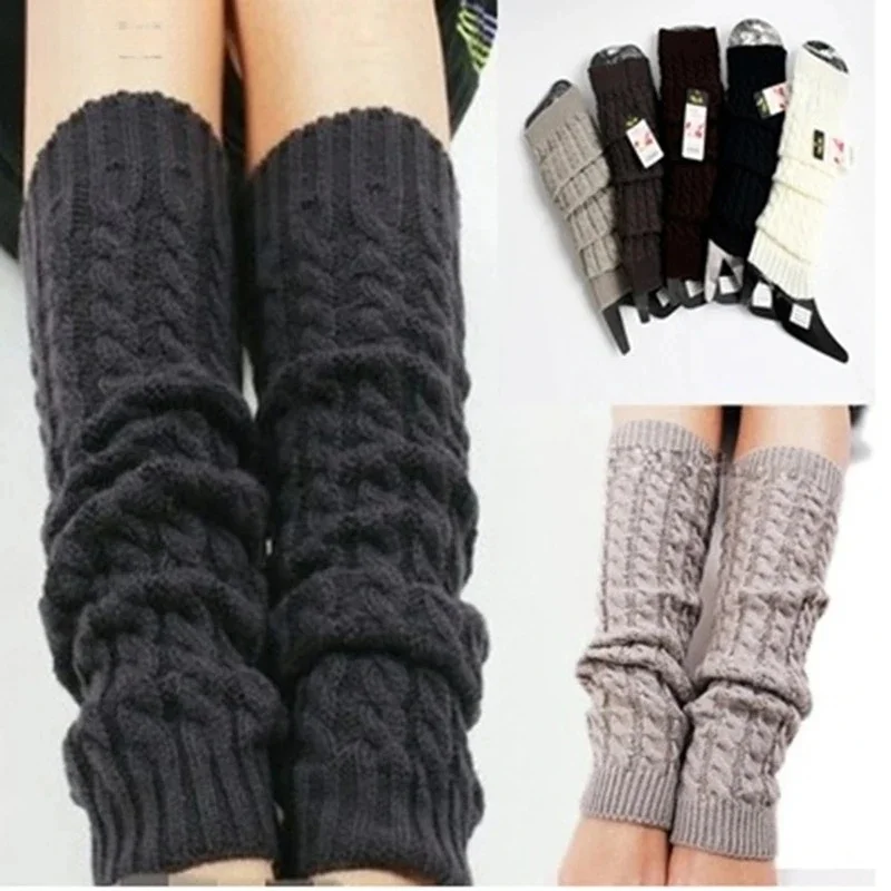 ผู้หญิงใหม่ฤดูใบไม้ร่วงและฤดูหนาว Legwarmers Kapron กัญชาดอกไม้ Kneepad ขาอุ่นหญิงสาว Pile Heap ถุงเท้ากีฬาความปลอดภัย
