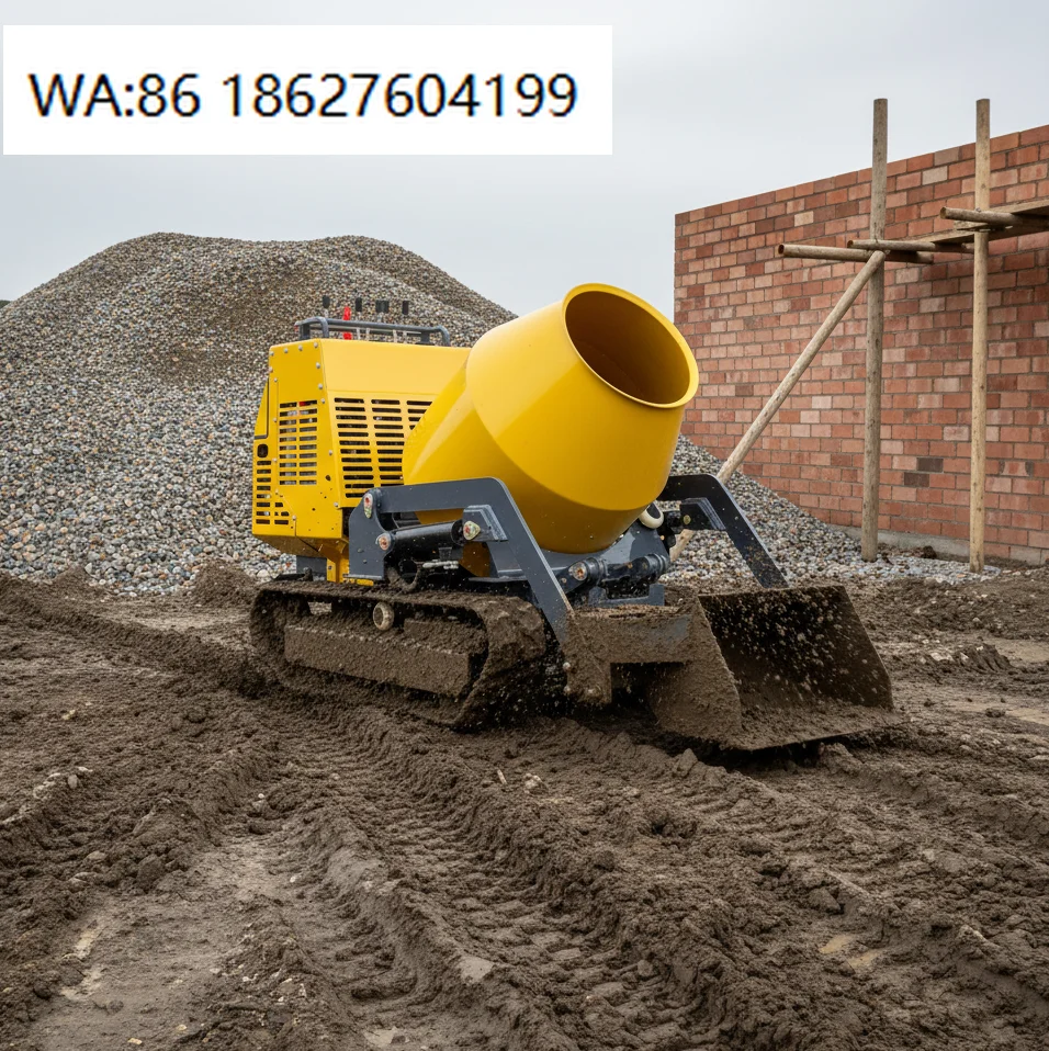 

Self Walking Tracked Concrete Mixer Mobile Small Construction Mixing Machinery
