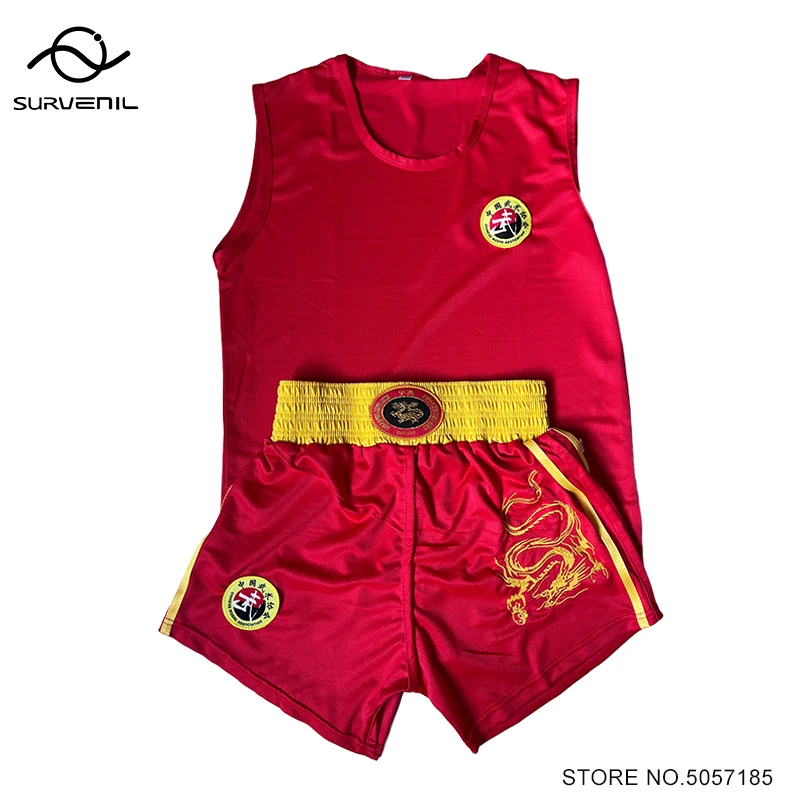 

Boxing Shorts Men Women Kids Muay Thai Shorts Sanda Wushu Uniform Embroidery Martial Arts MMA Suit Kickboxing Shorts and Shirt