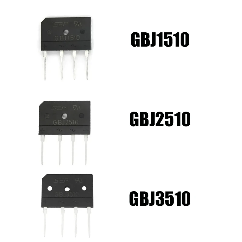 5PCS Gleichrichter Diode DIP GBJ1510 GBJ2510 GBJ3510 Diode Brücke Gleichrichter Kit
