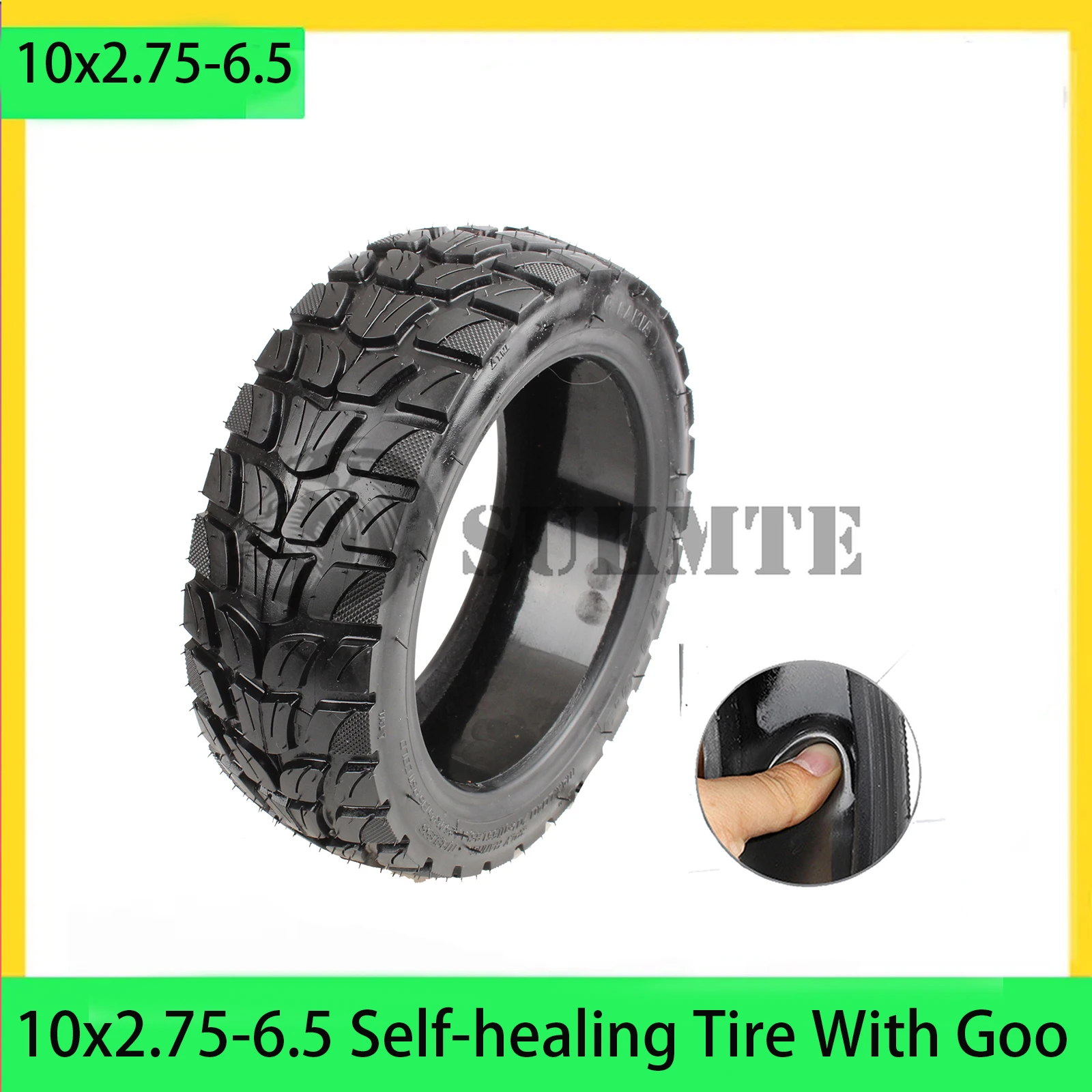 10 Inch 10x2.75-6.5 Self-healing Tire With Goo For Electric Scooters 10*2.70-6.5 Off-Road Tubeless Tyre Replacements Parts