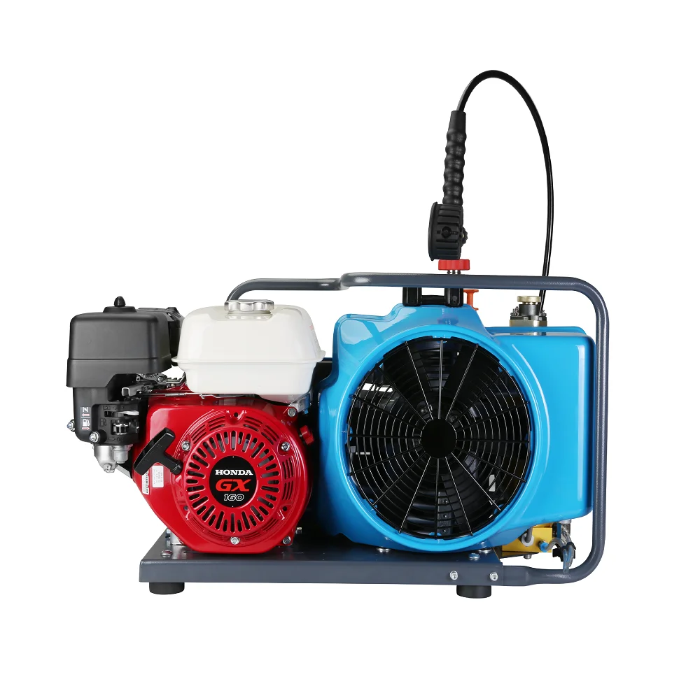 

ATI-FIRE High Pressure Pertol/Electric Version Air Compressor for Fire Fighting Breathing Equipment SCBA Gas Cylinder 100L SCUBA