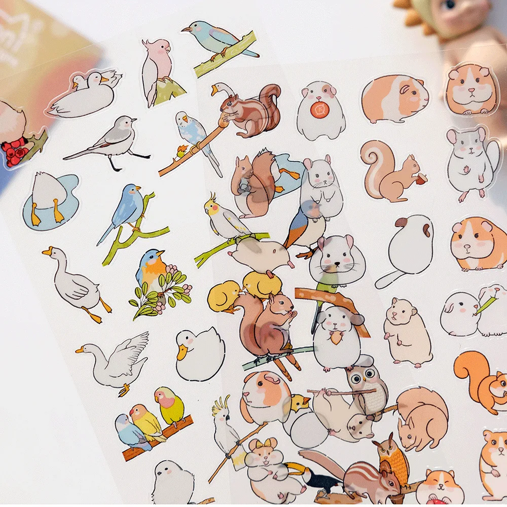 Korean Import Original NEKONI Kawaii Animals Party PVC Waterproof Stickers Scrapbooking Diy Journal Stationery Sticker Deco