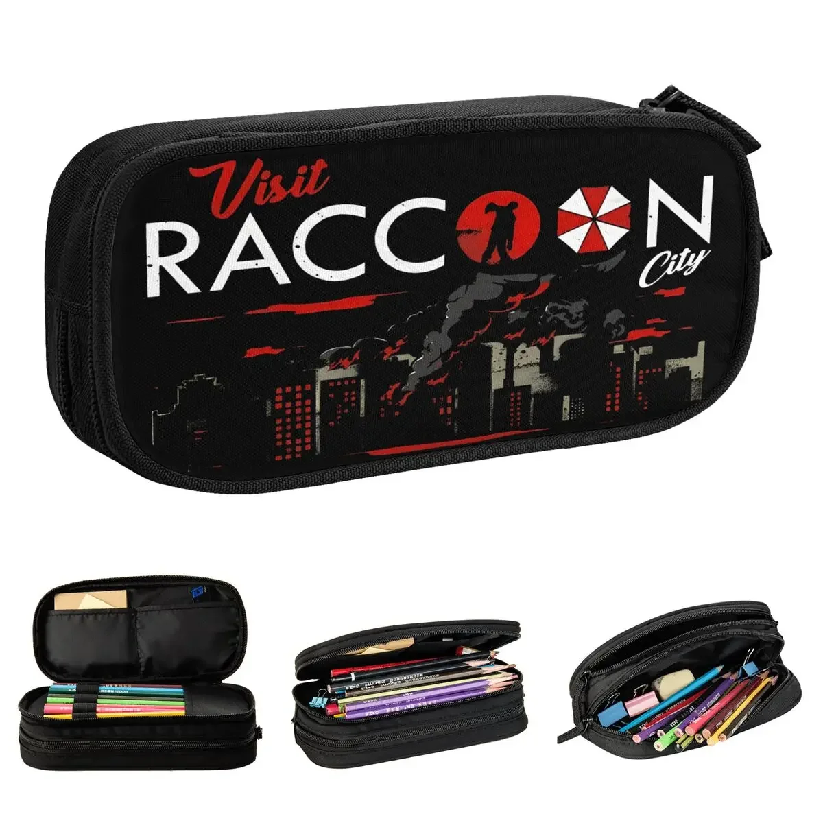 

Creative Resident Visit Eviled Pencil Cases Game Umbrella Pencilcases Pen Box for Girl Boy Big Capacity Bag Office Stationery