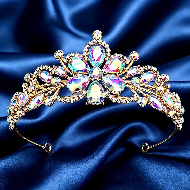 Princess Girls Rhinestone Wedding Crown Hair Jewelry