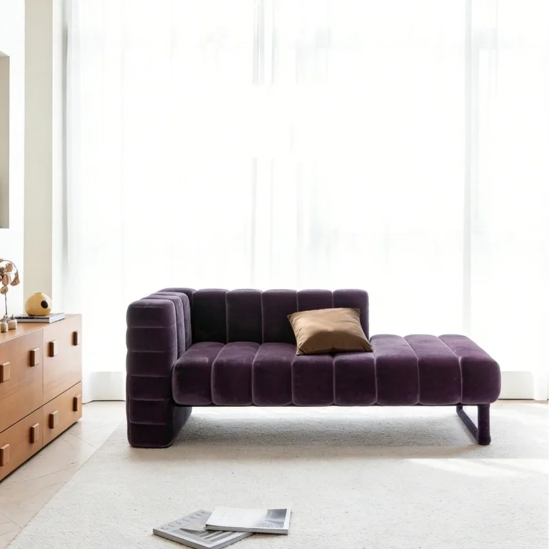 Nordic light luxury fabric sofa, small apartment hospitality sofa, living room leisure sofa