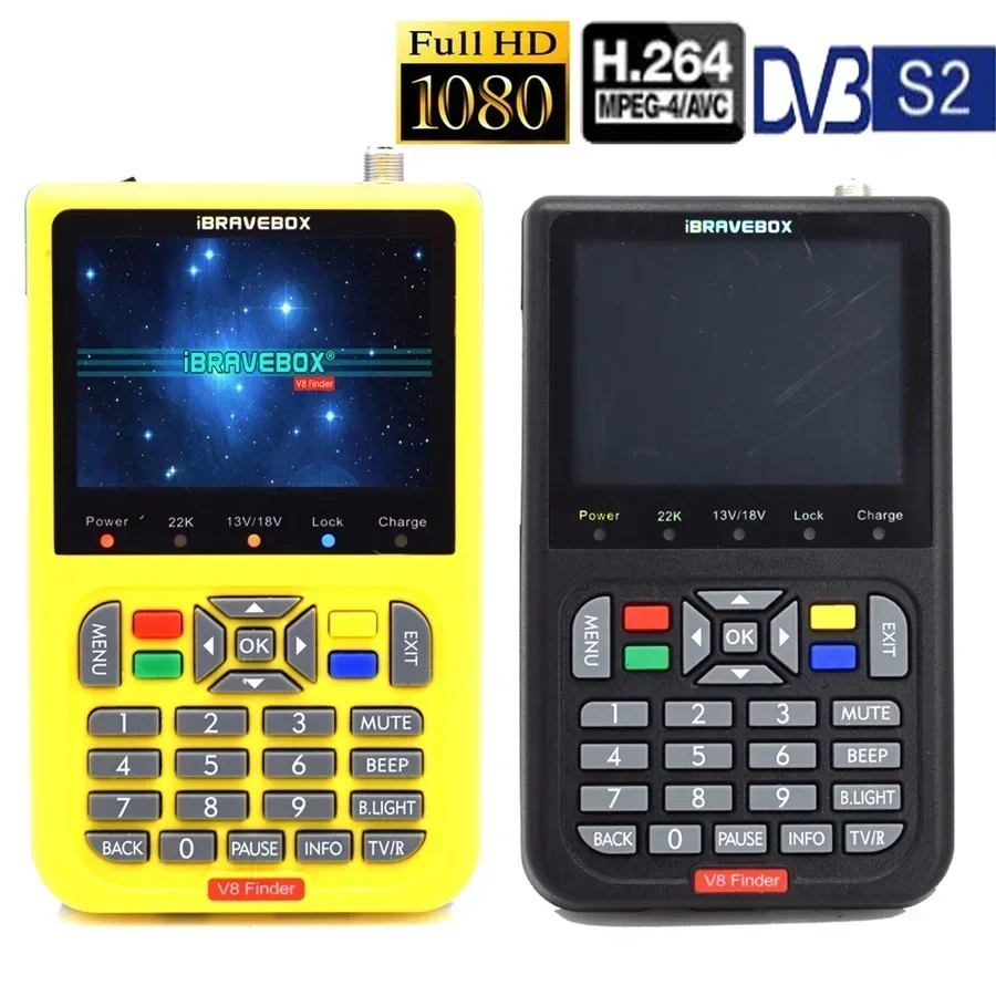 

US.EU V8 Finder Digital Satellite Finder 3.5 inch LCD Satellite Finder Digital Satellite Signal Finder Meter Satellite Meter