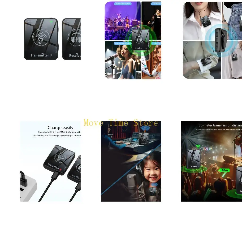 

92ME Стабильное соединение Беспроводное оборудование для передачи звука Один ко многим с низкой задержкой Подходит для и