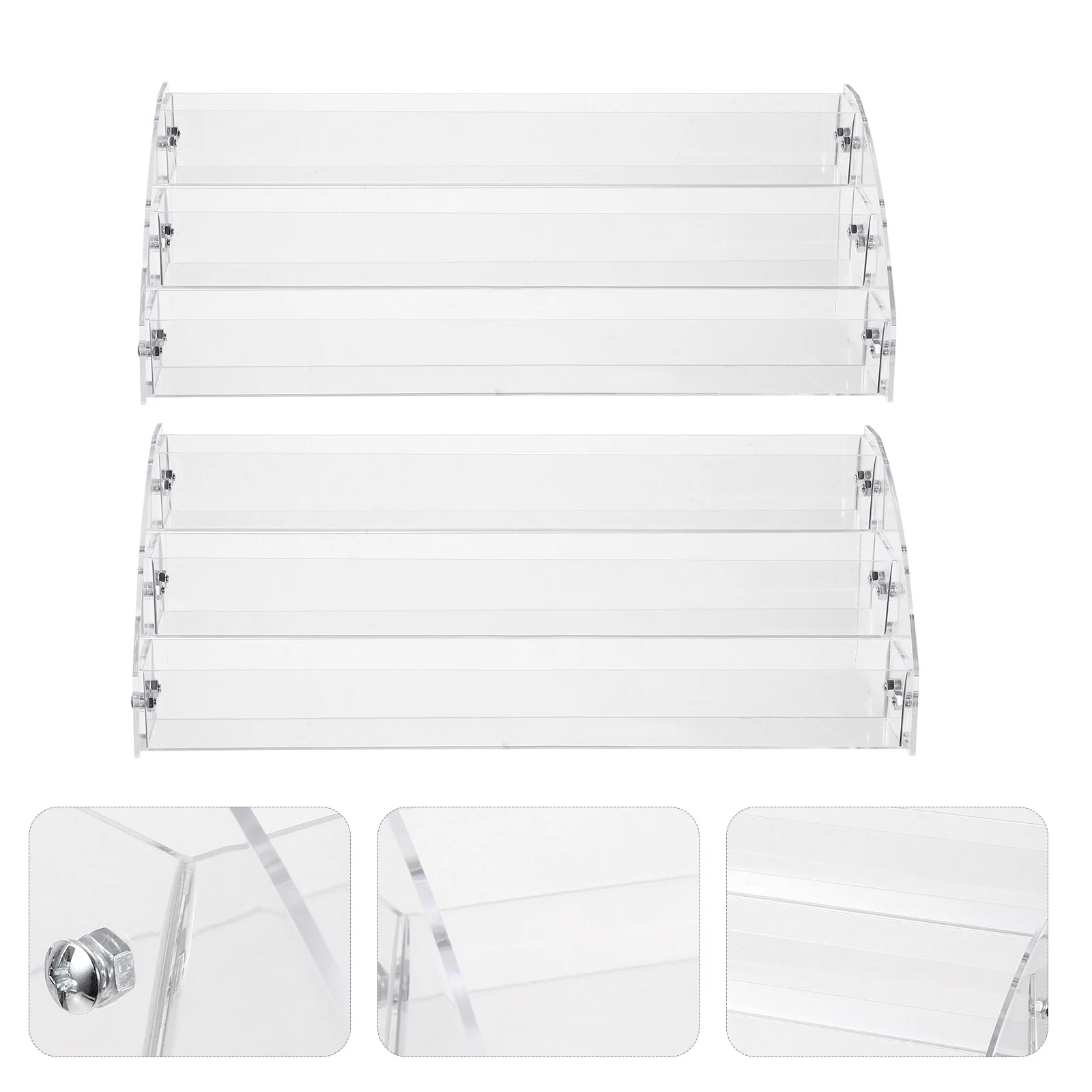 

2Pcs Stylish Multi-Layer Nail Polish Rack Perfect Gift for Female Friends Easy Access to Beauty Essentials Nail Polish Organizer