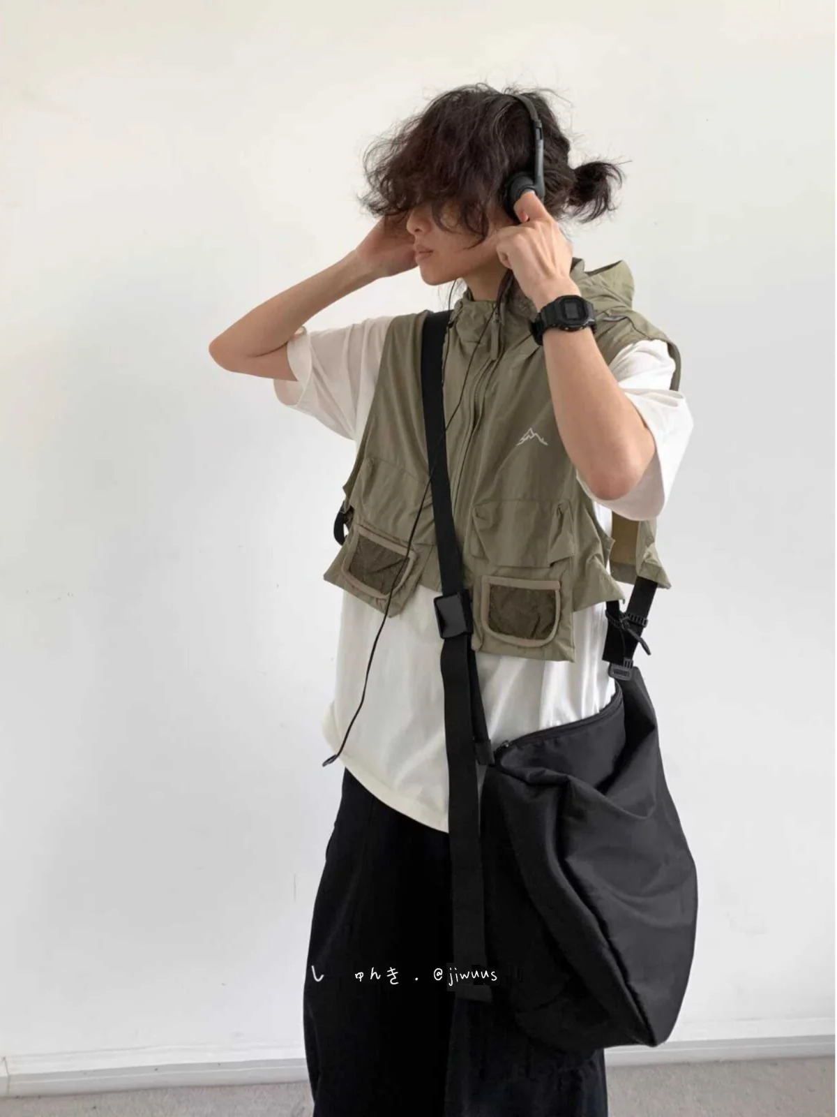 

Vests Waistcoats Thin Womens Vest Adult Fall Woolen Checked Houndstooth Single-Breasted Flared Workplace Officewear French Style