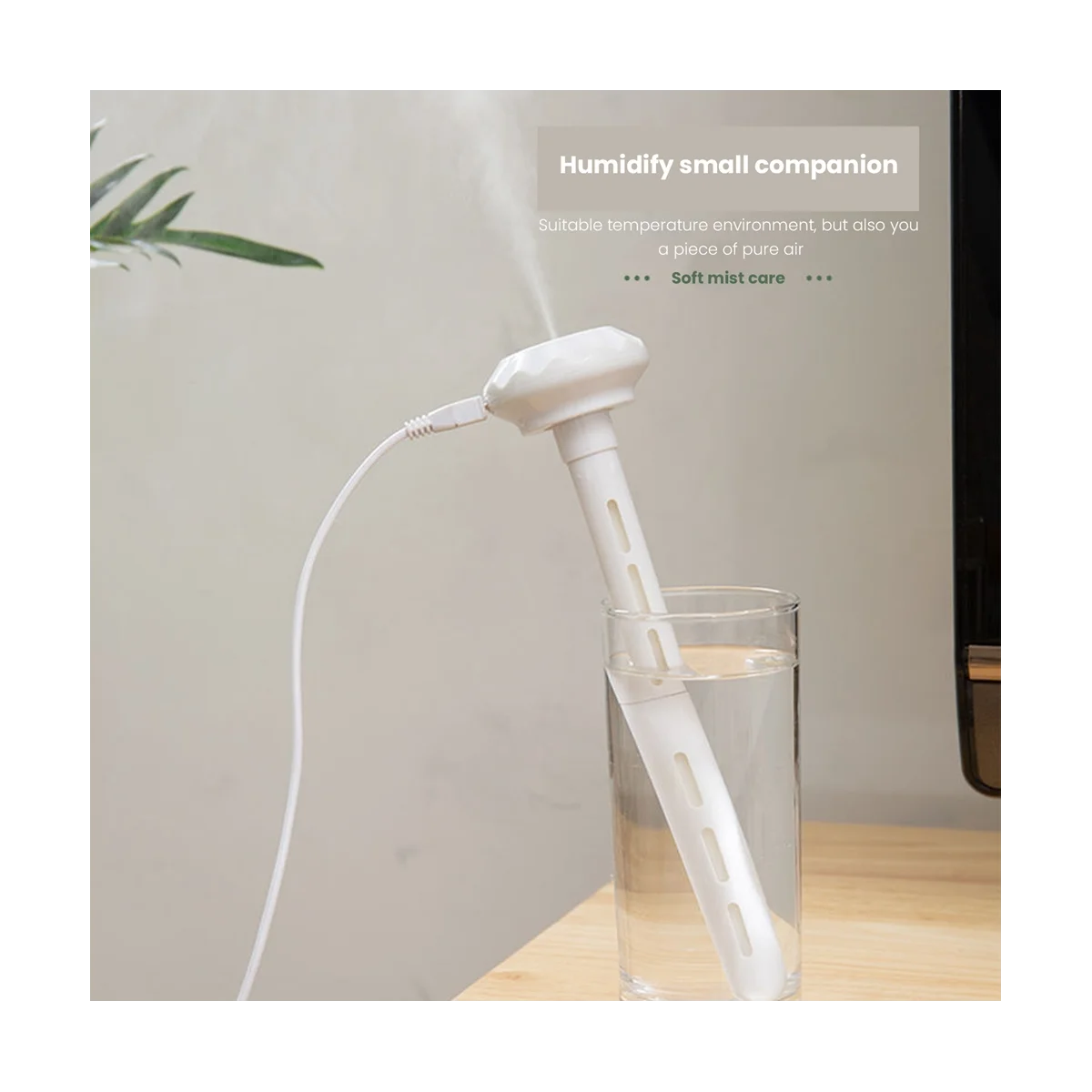 เครื่องเพิ่มความชื้นในโดนัทสเปรย์ขนาดเล็กอเนกประสงค์แบบพกพายูเอสบีร่มน้ำแร่แท่งสร้างความชื้น