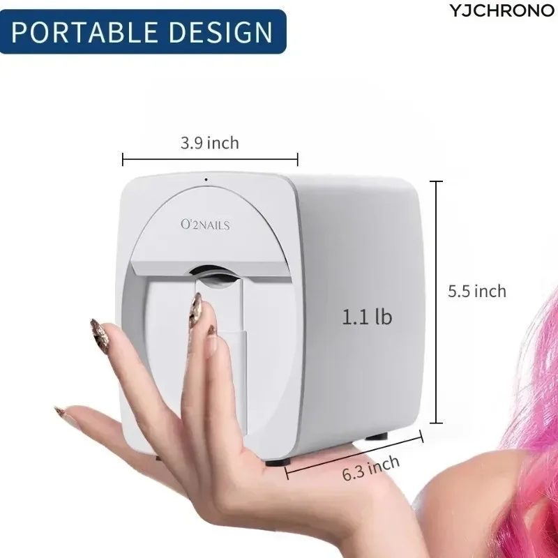 

2026Smart Nail Printer 3D Portable Mobile Nail Painting Machine 2400DPI Printing Resolution Support WiFi/DIY for Home Nail Salon
