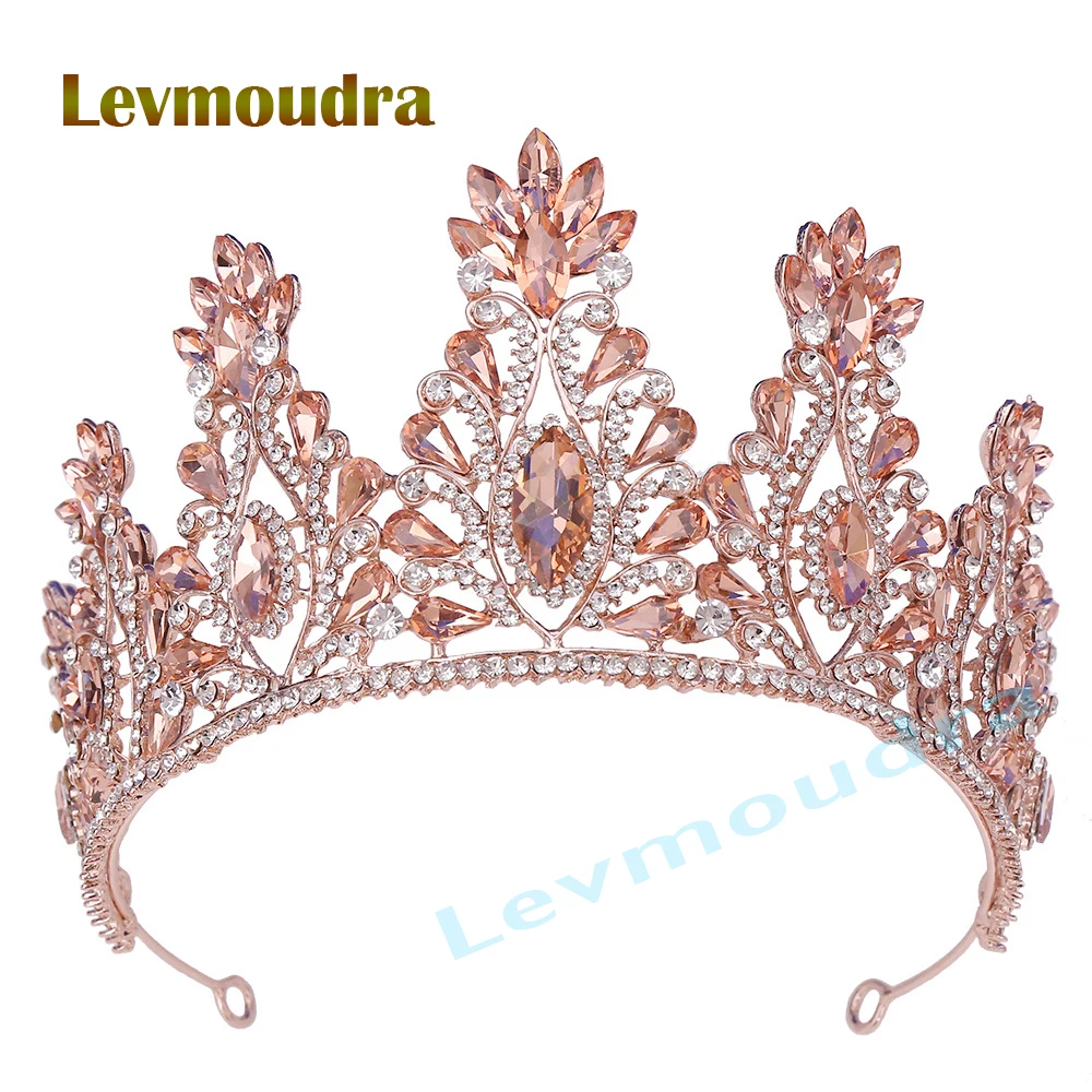 

Levmoudra Tiara Crown for Women, Wedding Tiara for Bride, Crystal Princess Headpiece Girls Quinceanera Prom Pageant Crown Diadem