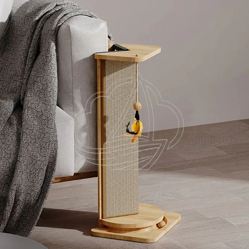 Cat Scratching Post With Ball Toy Non-shedding Sisal Scratch Pad Wall Protection Cat Toy