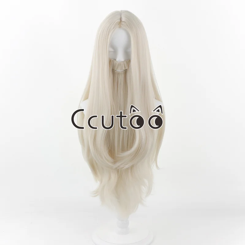 2026 New Dumbledore Cosplay Wigs Gandalf Mithrandir 65cm Blonde Beige Color With Beard Heat Resistant Synthetic Hair + Wig Cap