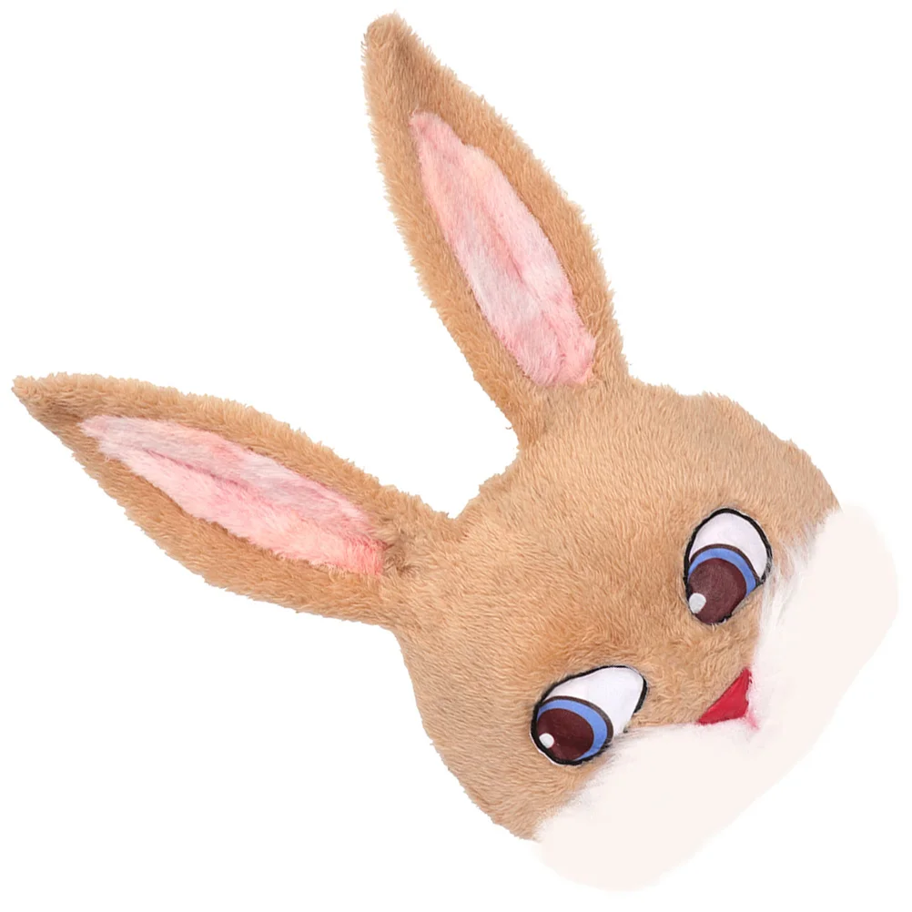 

Rabbit Plush Mask Xmas Party Cartoon Bunny Cosplay Prop Face Head Performance Masks Easter Scary Novel Halloween Decor Costumes