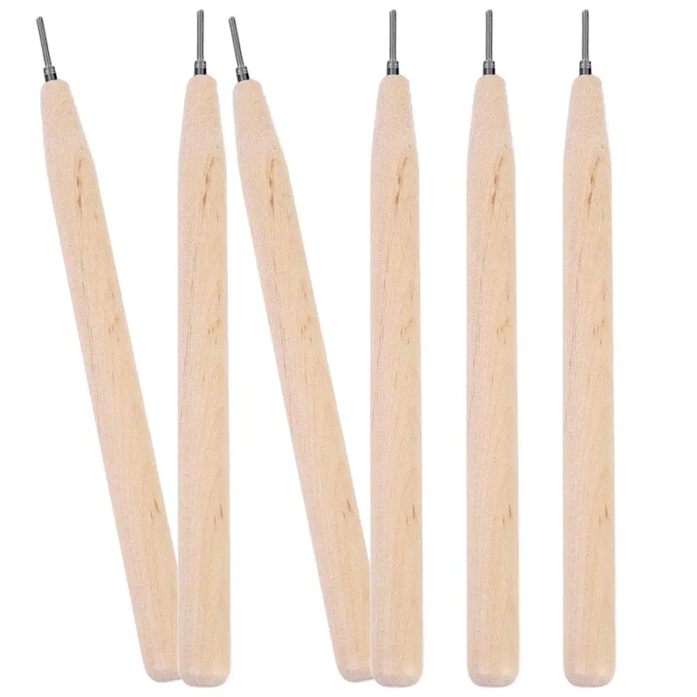 

6 Pcs Slotted Quilling Pen Set Stainless Steel Tip Rolling Tool For Beads Craft Diy Project Kit Paper Rolling Pen Slotted Bead