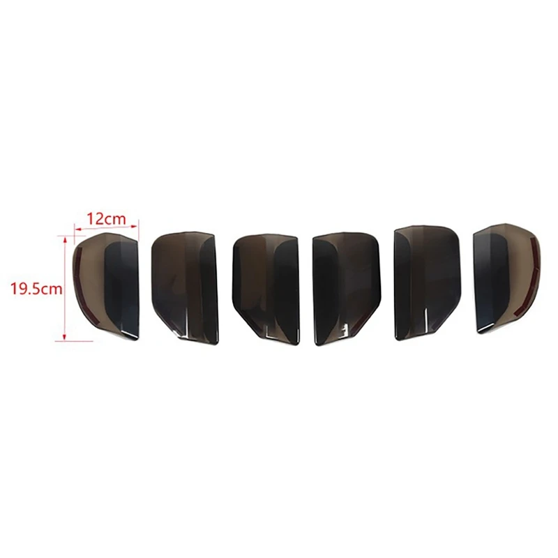E-cowlboy Cubierta de lámpara de luz trasera, marco de guardia, biseles decorativos para Ford Mustang 2018 2019 2020 2021 2022 Accesorios exteriores (negro ahumado, 6 unidades