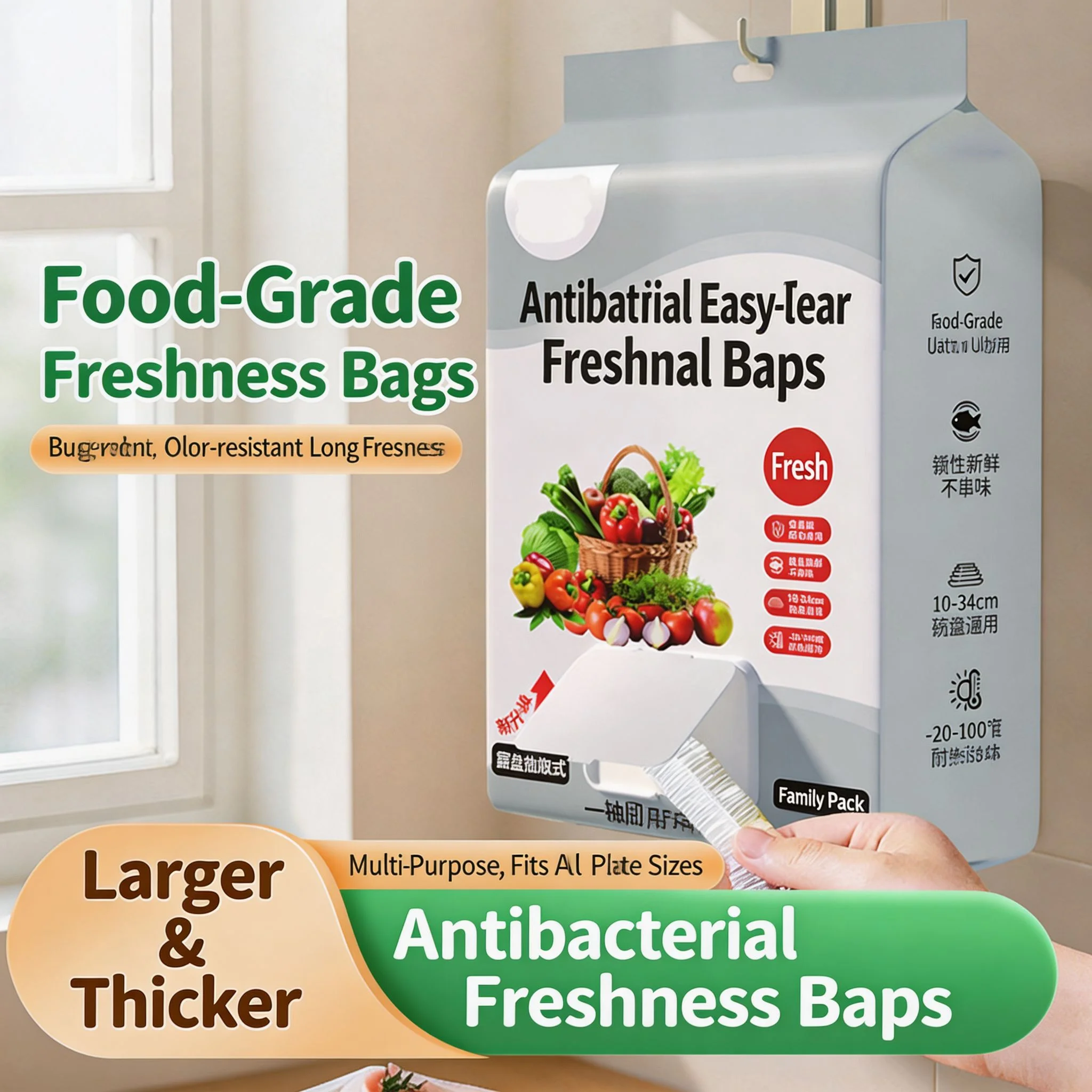 300/500Pcs Stretch Elastic Food Storage Wraps Anti-Odor Disposable Plastic Bowl Covers For Kitchen Fridge All Sizes Tableware