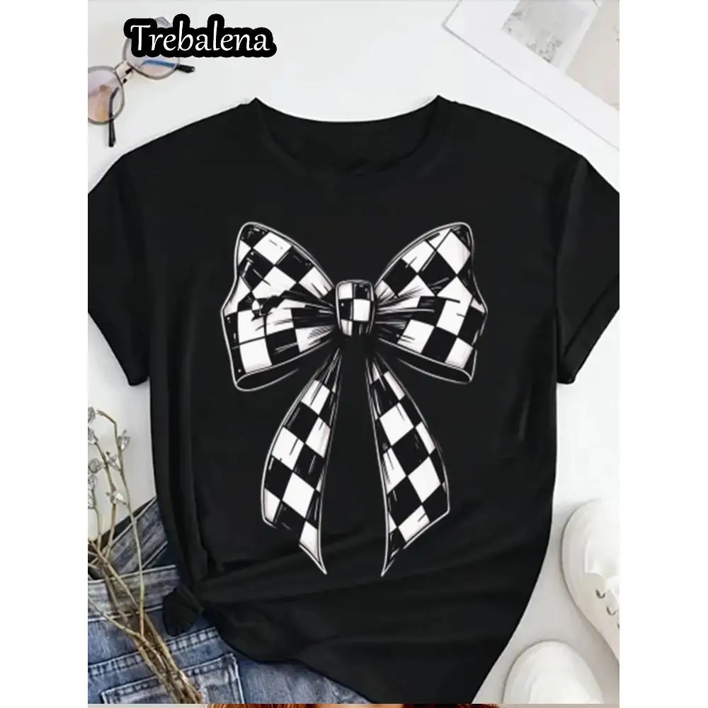 

Women's Clothing Plus Size Round Neck T-shirt 100% Cotton Tops