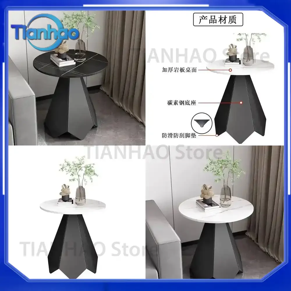 Modern Round Corner Coffee Table for Side Dining Hotel Bedroom Salon Living Room Home Marble Stolik Kawowy Furniture