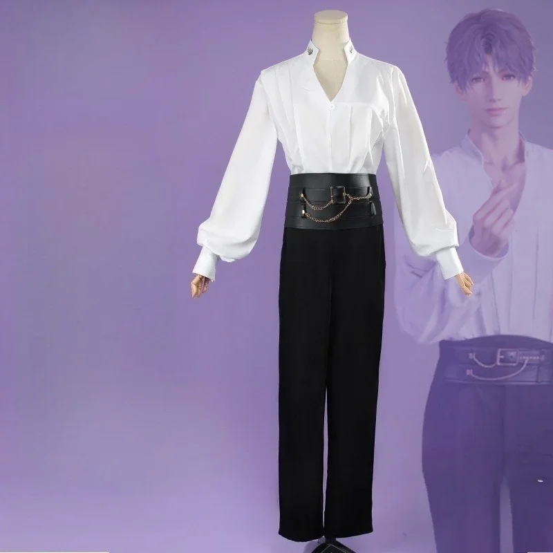 لعبة الحب والمساحة العميقة التأثيرية كوسبلاي رافاييل كوس سترة غير متماثلة قميص سترة للرجال حفلة كرنفال الهالوين أنيمي كون