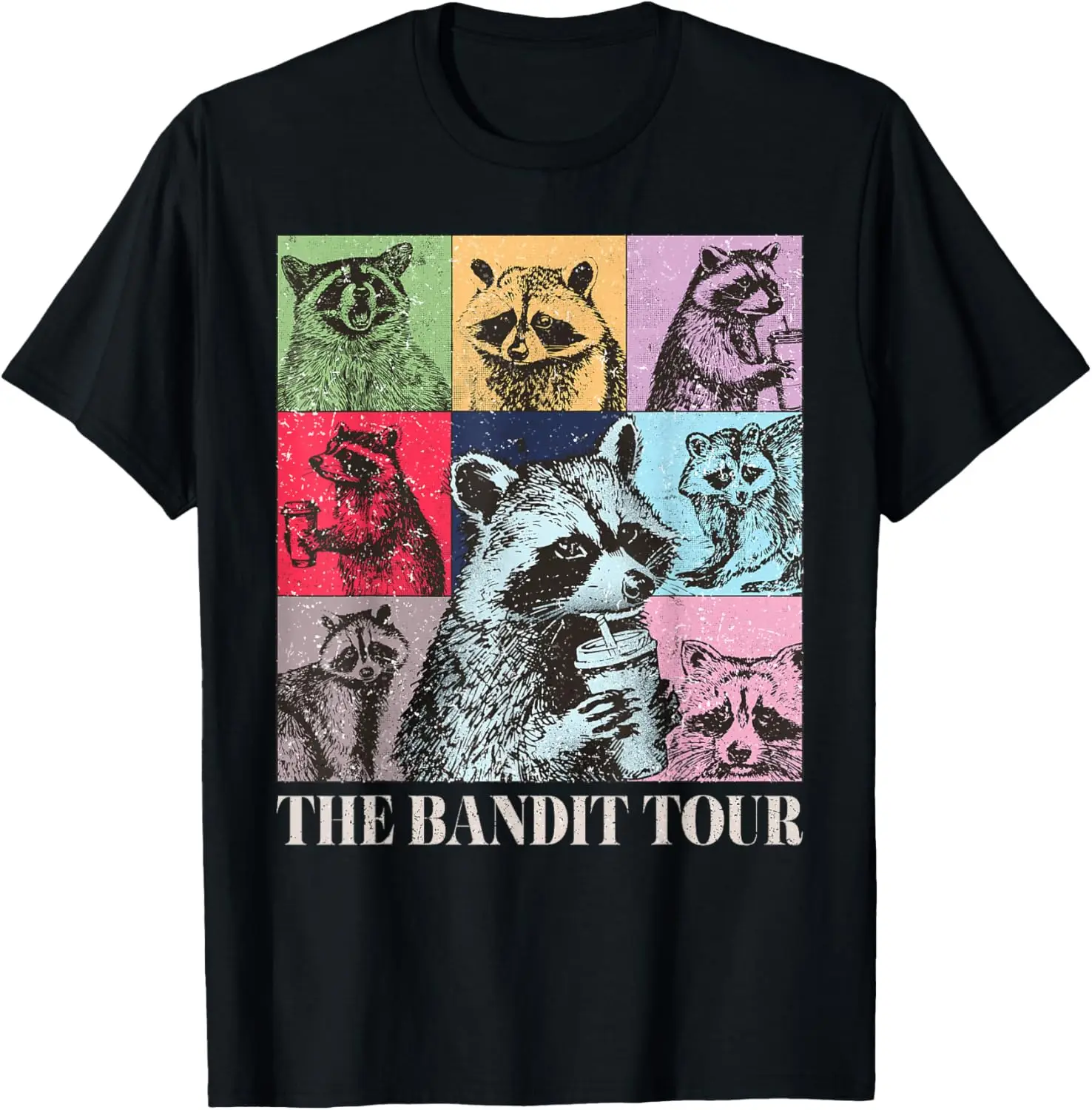 Raccoon The Bandit Tour Funny Raccoon Summer 2024 T-Shirt