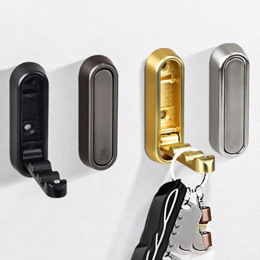 Foldable Clothes Hook Alloy Hook Easy Installation Bathroom And Kitchen Hook For Organization Wavy Pattern Hook