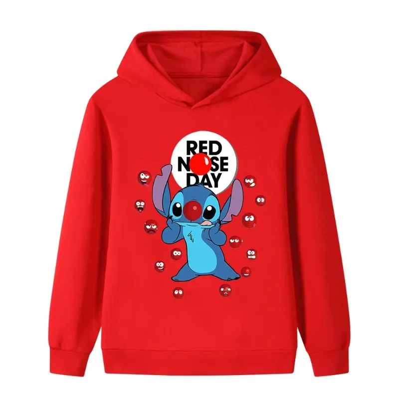 سترة رياضية بقلنسوة كاواي ديزني ليلو وستيتش اللطيفة للأولاد والبنات، بلوفر عصري وكاجوال للخريف والشتاء للأطفال #2