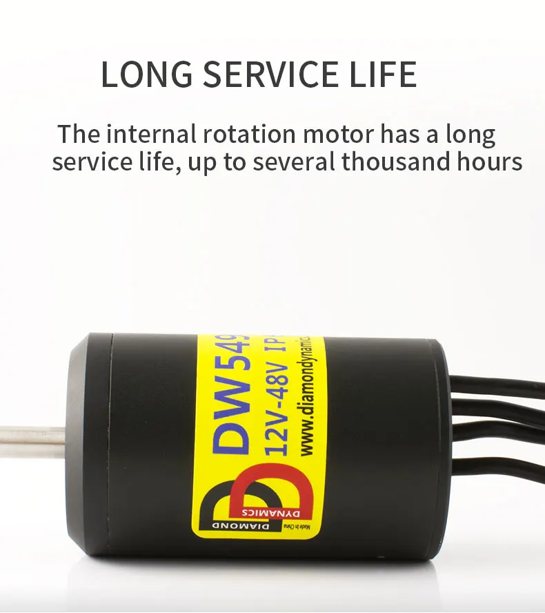 DW54135 내부 회전 모터 13000RPM 3700w 서핑 보드 수중익선 보트 홀 라인이 있는 방수 모터