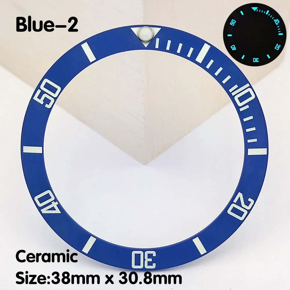 GMT Bezel 38mm Ceramic Bezel C3 Luminous Bezel Fits 40mm Men\'s Watch Ring Change Accessories High Quality Watch Bezel