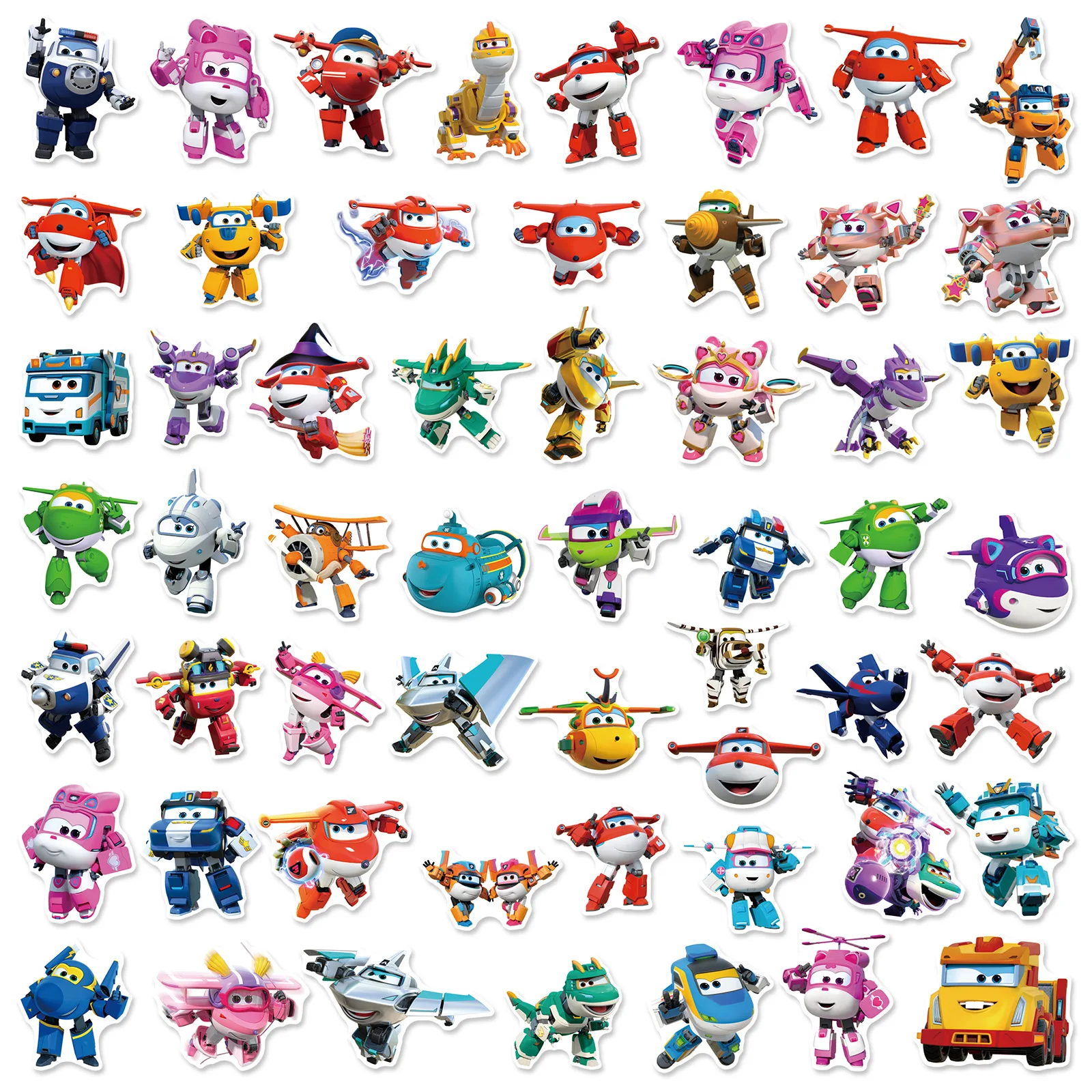 

50PCS Cartoon Animation Super Wings Stickers Cute Funny Doodle Waterproof Decals Kids Toy Gift DIY Suitcase Phone Case Decals