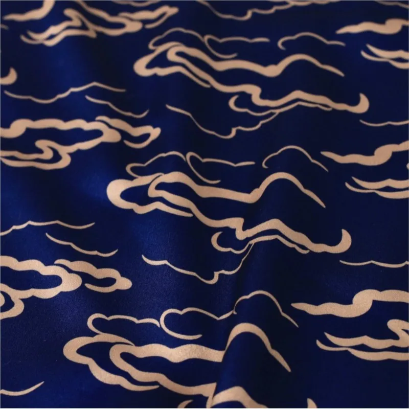 

The ancient-style men's auspicious gauze printed fabric features a dark pattern style with patterns and traditional Chinese