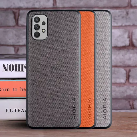 Samsung Galaxy Case for Samsung Galaxy A32 4G SM-A325F A325M coque Luxury textile Leather skin phone cover for samsung galaxy a32 case funda