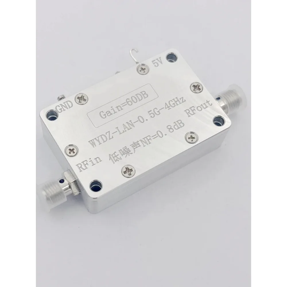 LNA 0.5-4GHz Gain 60dB Low Noise Amplifier for GPS Beidou GLNSS with SMA Female Connector