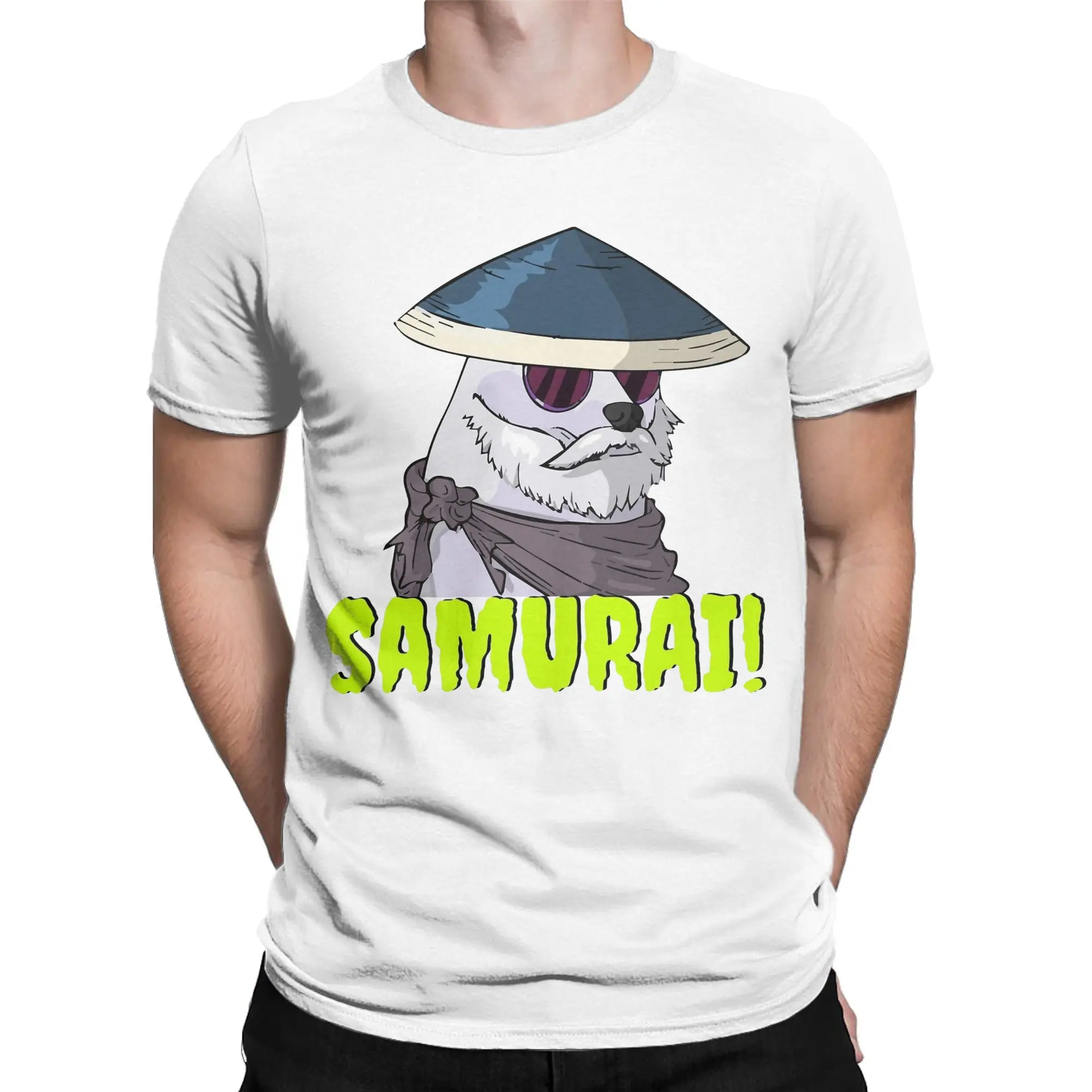 Gintama Samurai Dog T Shirts Men Women's Pure Cotton Crazy T-Shirts Crew Neck  Tees Short Sleeve Tops Plus Size