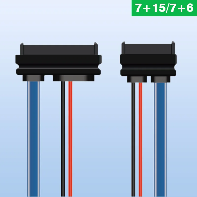 

Оптический привод 7 + 6 гнездовой разъем для SATA 7 + 15 гнездовой кабель питания 30 см