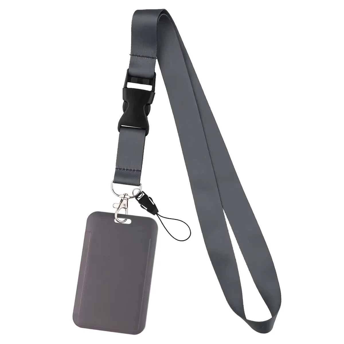 Pure Lanyard Keychain with ID Card Holder Cell Phone Charm Multi-function Neck Straps for Keys Keychain Badge Holder Accessories image 6