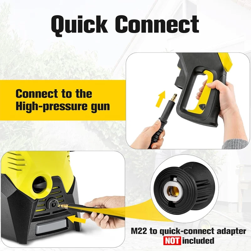 خرطوم استبدال غسالة الضغط لسلسلة Karcher K K2 K3 K4 K5 K7 انقر من النوع المكونات موصل سريع 40MPa (500 رطل لكل بوصة مربعة) #4