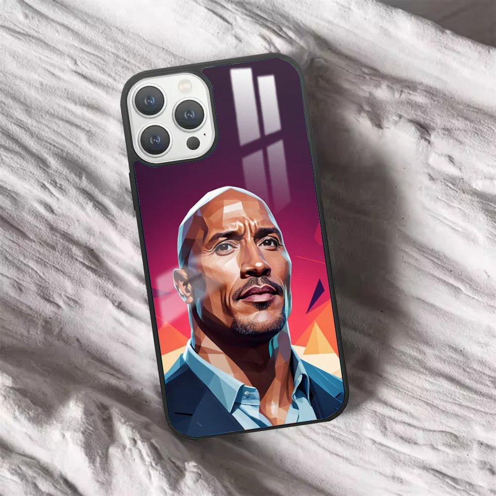 The Rock Dwayne Johnson Phone Case For iPhone 16 15 14 13 12 11 Pro Max Plus Mini PC Fashion High Quality mirror phone case