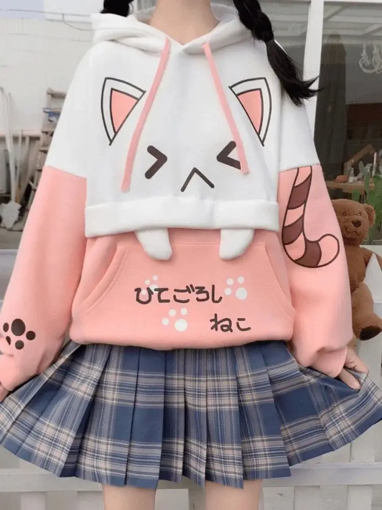 

Harajuku Kawaii Pattern Anime Cotton Hoodie Women's Faion Sweatirt Autumn 2024 Collection Student School orm