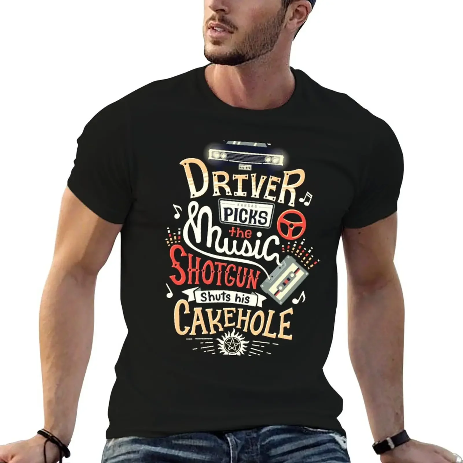 Driver Picks The Shotgun Cakehole T-Shirt anime tshirt sports fans graphic t shirts Men's t shirts