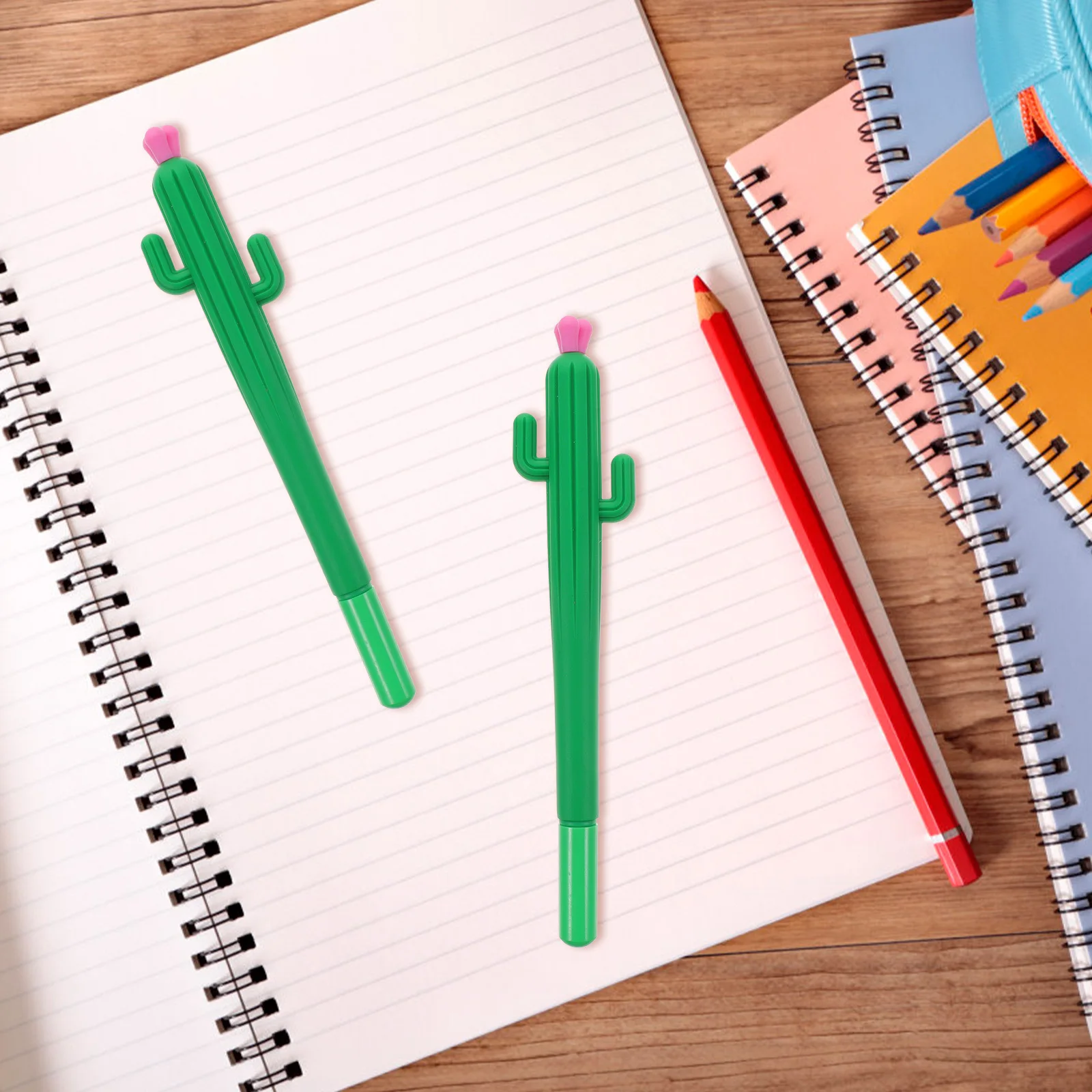 10Pcs Cactus Pens 0.5mm Lovely Cartoon Writing Pens Bulk Students Office Supplies Creative Kids Stationery Party Favors