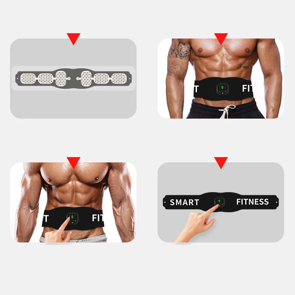 

1Set Fitness Waist Belt Black Abdominal Exercise Belt for Core Strength Training Smart Fitness Equipment for Men Women