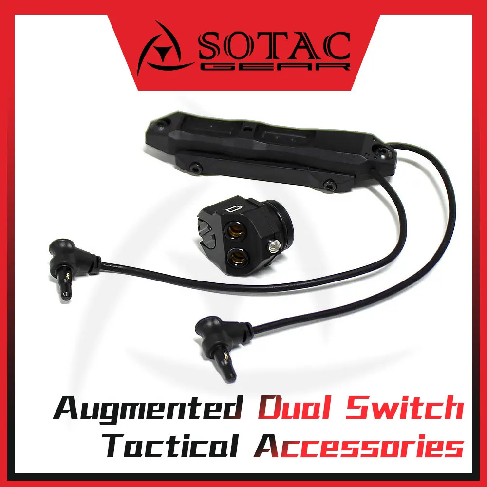 

Tactical Dual Remote Control Switch for MAWL-C1 Laser Hot Button with Two Crane-type Plugs and EC1 Endcap SOTAC GEAR